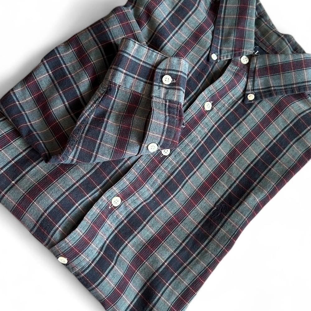 Ralph Lauren Shirt Men's M Blue Plaid  Blaire Button‎ Down Long Sleeve Cotton